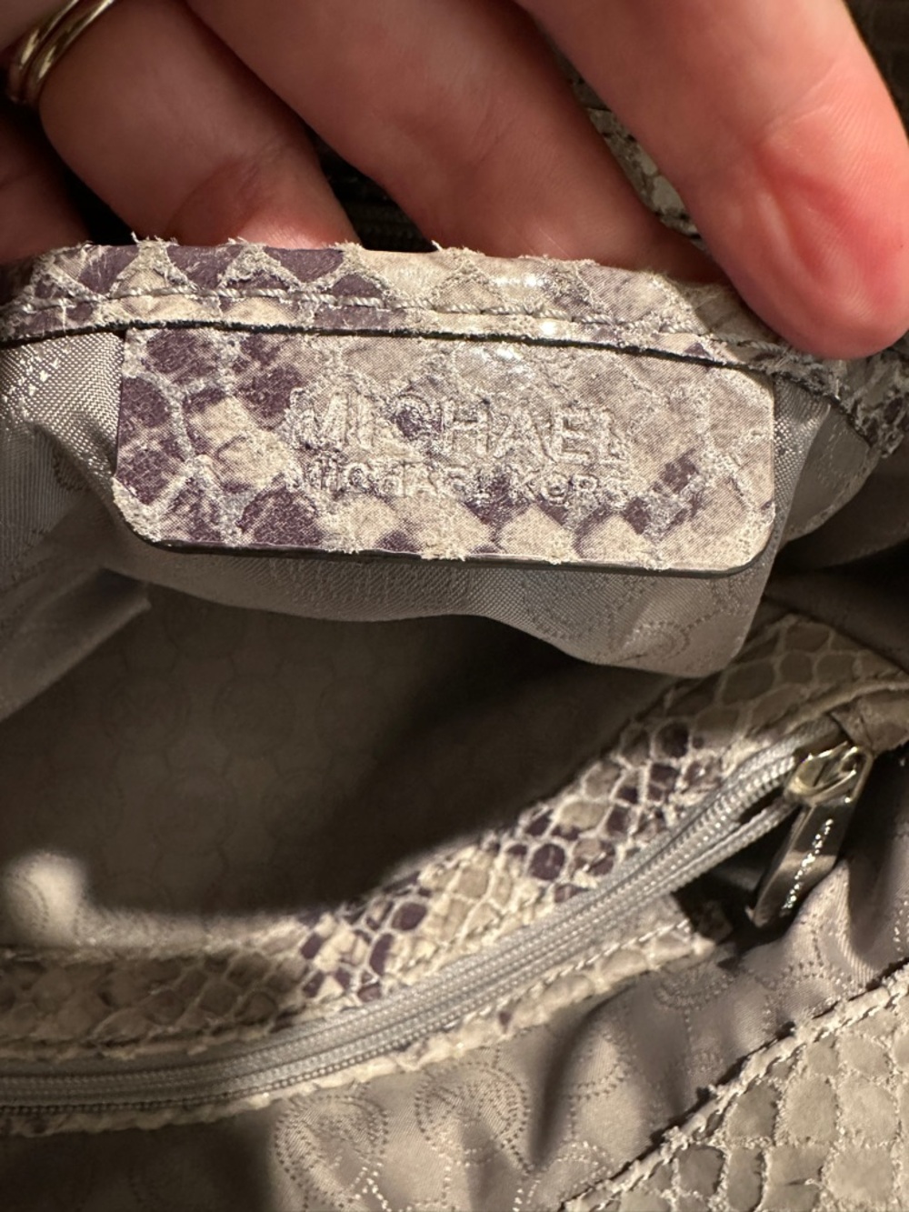 Michael Kors Snake-Print Tote - Picture 10 of 14
